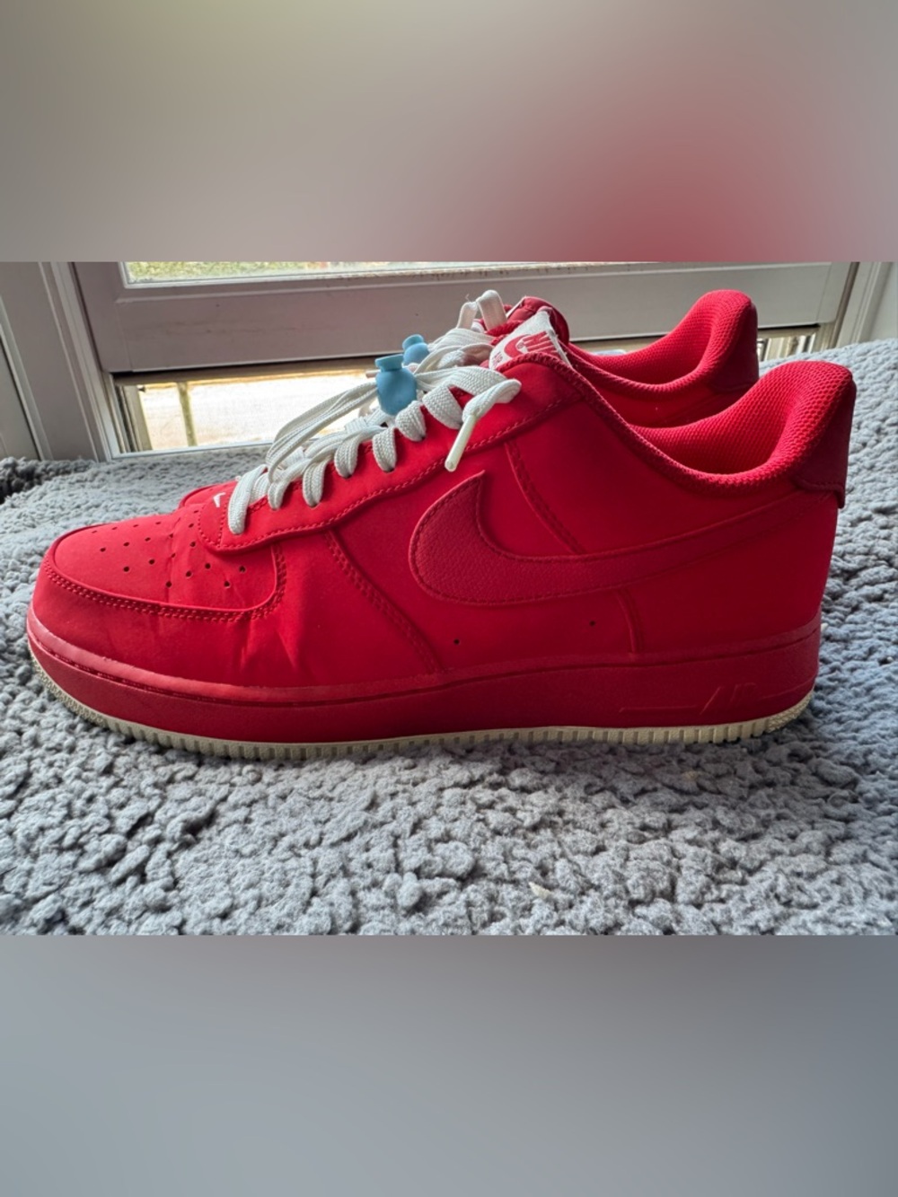 Nike Red Air Max Sneakers with White Laces